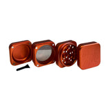Best Buds ''The Cube'''Square Aluminium Grinder Rust (50 mm)