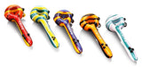 Calvo ''Thin Spoon'' Glass Smoking Pipe - White/Turquoise