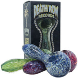 Death Row Records ''Frit'' Small Glass Spoon Pipe - Blue