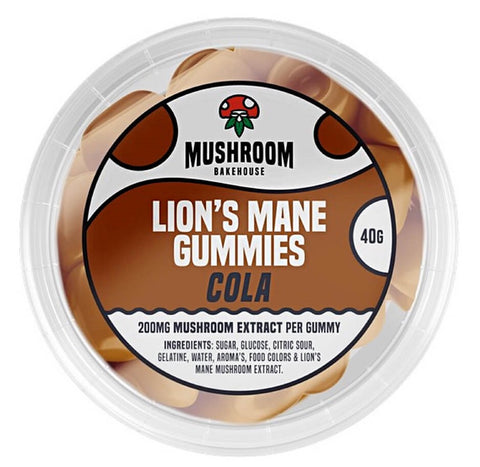 Mushroom Bakehouse Lion's Mane Gummies 200mg - Cola