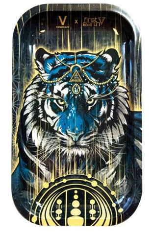 Tiger Metal Rolling Tray Large - Puff Puff Palace